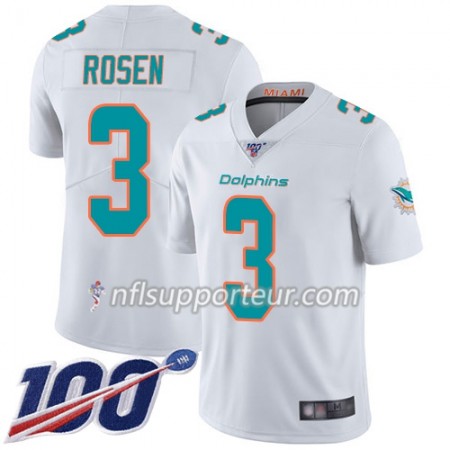Maillot Homme Miami Dolphins Josh Rosen 3 Nike Blanc 100th